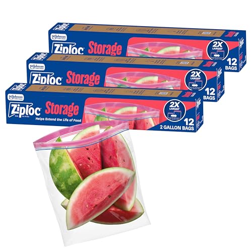 36 Count Ziploc 2 Gallon Food Storage Bags