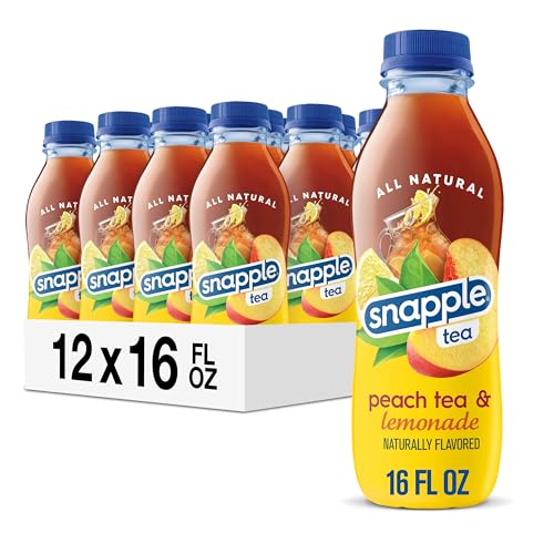 24 Pack Snapple Peach Tea Lemonade Bottles 16 fl oz