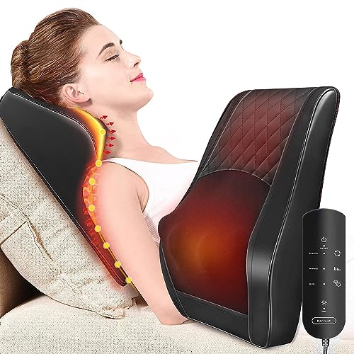 Heated 3D Kneading Massage Pillow for Back and Neck