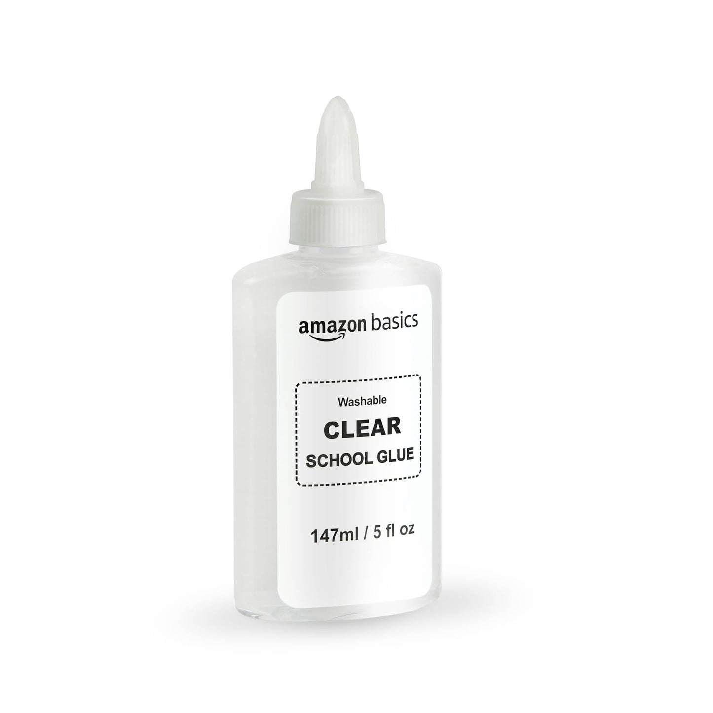 Amazon Basics Washable Liquid School Glue, 5 fl.oz Bottle, 147ml,1-Pack, Clear