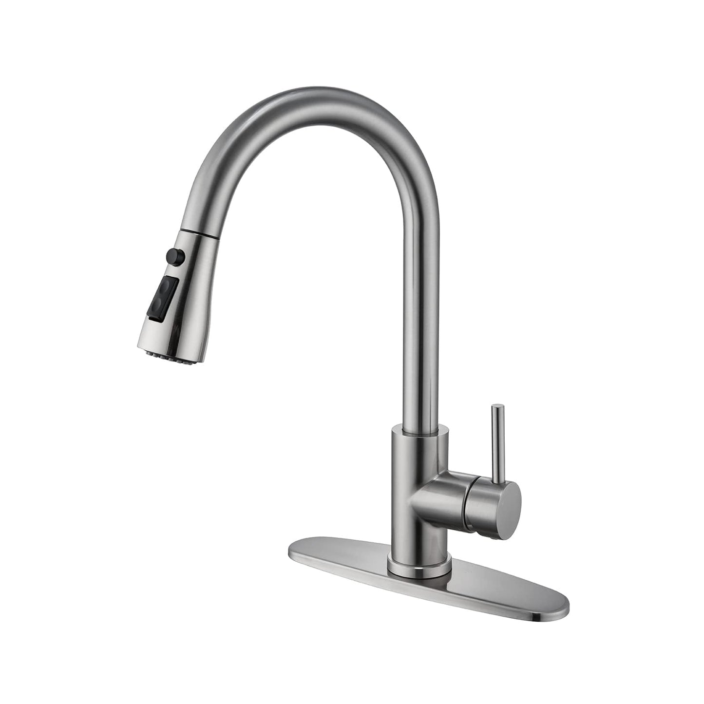 Matte Black Kitchen Faucet with Pull Down Sprayer