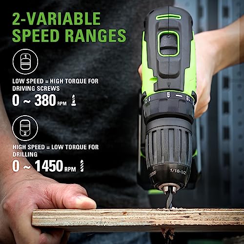 Greenworks 24V Brushless Drill / Driver, 2Ah USB Battery and Charger Included