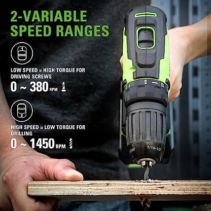 Greenworks 24V Brushless Drill / Driver, 2Ah USB Battery and Charger Included