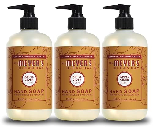 3 Pack Mrs. MEYER'S Hand Soap Apple Cider 12.5oz