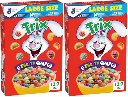 2 Pack Trix Fruity Shapes Whole Grain Cereal