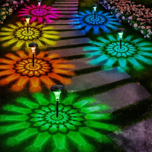 8 Pack Solar Pathway Lights Outdoor Waterproof LED