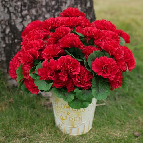 UV Resistant Artificial Carnation Flowers for Outdoors