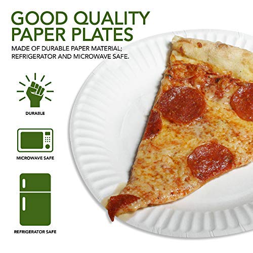 200 Count Disposable Paper Plates by Stock Your Home