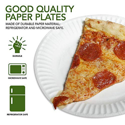 200 Count Disposable Paper Plates by Stock Your Home