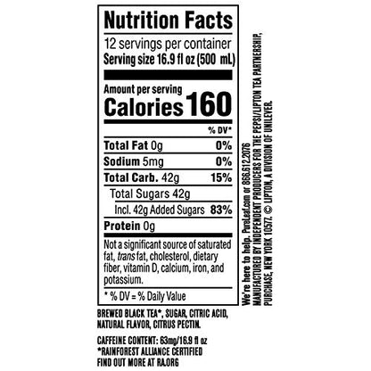 Pure Leaf Raspberry Iced Tea, 12 Bottles