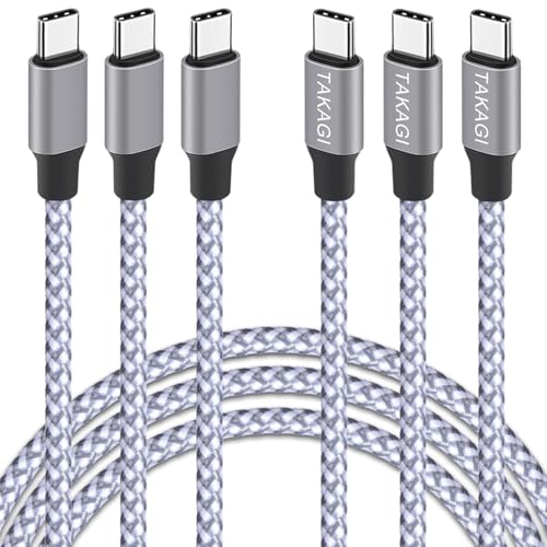 3 Pack 3ft 60W USB C to USB C Cables