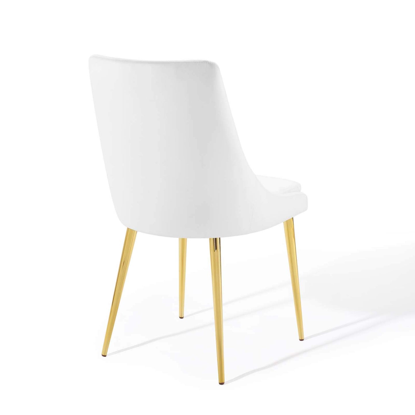 Modway Viscount Modern Accent Performance Velvet Dining Chair, White