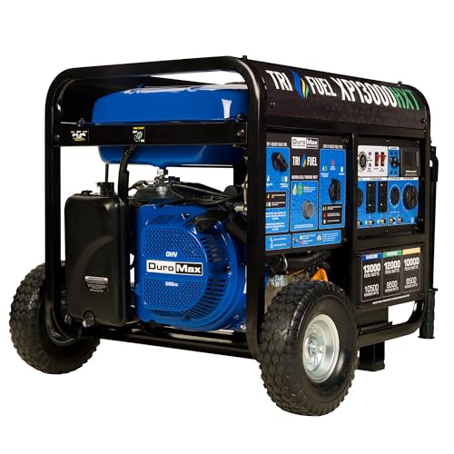 DuroMax 13000-Watt Tri Fuel Portable Generator CO Alert