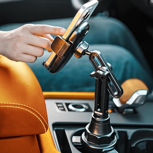 Cup Holder Car Phone Mount, Adjustable Long Neck