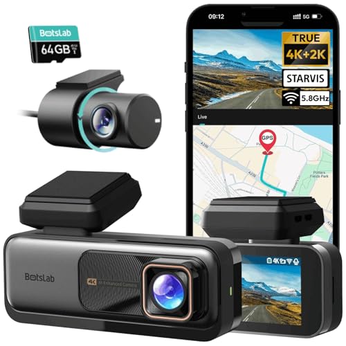 4K Front and Rear Dash Cam with GPS