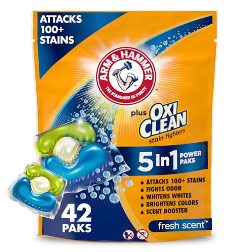 42 Count Arm & Hammer OxiClean Laundry Detergent Paks