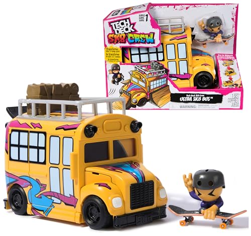 TECH DECK Ultra Sk8 Bus Fingerboard Playset & Storage