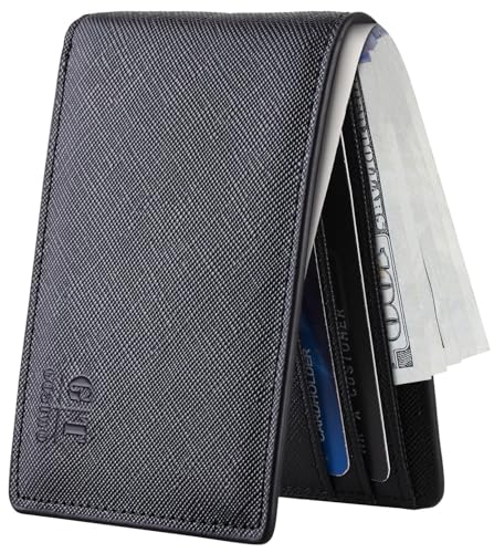 RFID Blocking Bifold Leather Wallet Card Holder