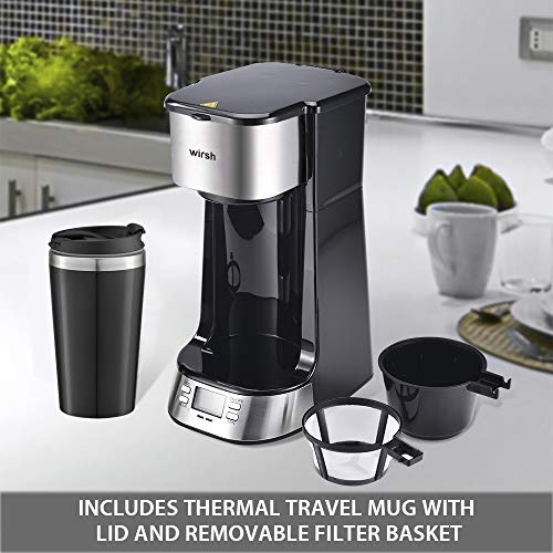 Single Serve Coffee Maker with Travel Mug