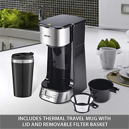 Single Serve Coffee Maker with Travel Mug