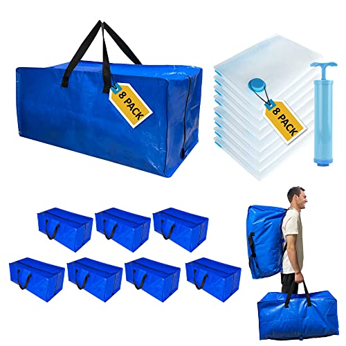 16 Pack Extra Large Moving Bags with Vacuum Storage