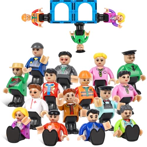 15 Pack Magnetic People Figures for Kids STEM Play