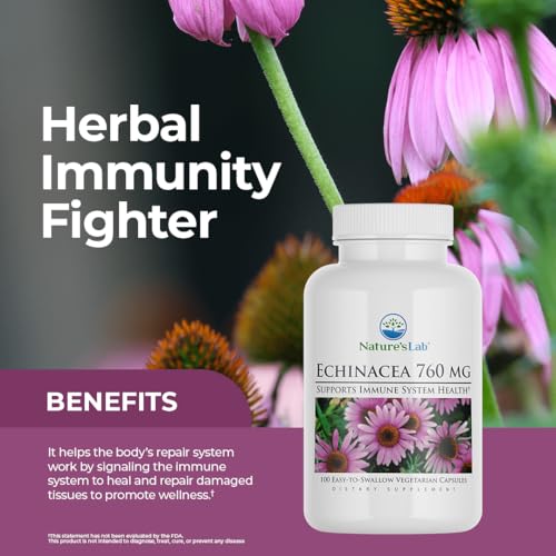 Echinacea 760mg Immune Support - 100 Capsules