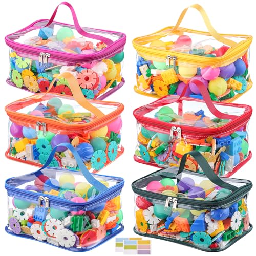 6 Pack PVC Waterproof Toy Storage Bags