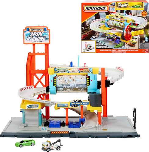 Matchbox Spin Cyclone Toy Car Wash Track Set