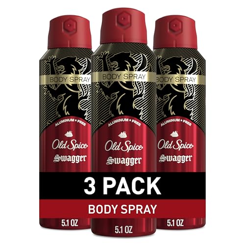 3 Pack Old Spice Aluminum Free Body Spray Men 5.1oz