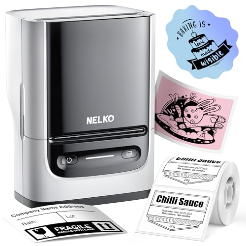 Nelko Bluetooth Thermal Label Maker Printer
