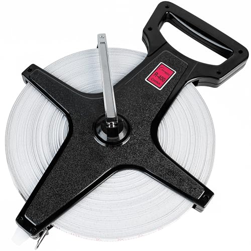 400 ft Open Reel Measuring Tape with Metal Spike