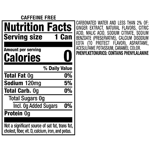 12 Pack Canada Dry Zero Sugar Ginger Ale