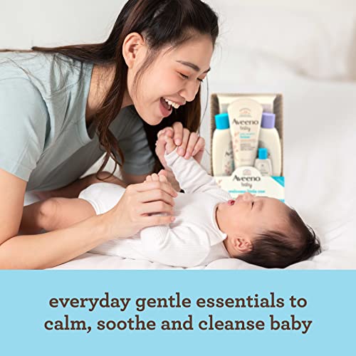 Aveeno Baby Daily Moisture Body Lotion for Sensitive Skin, Hypoallergenic Moisturizing Baby Lotion with Nourishing Oatmeal to Deeply Moisturize Baby's Skin, Fragrance-Free, 8 fl. oz