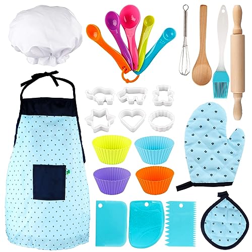 26 Piece Kids Chef Costume and Baking Set