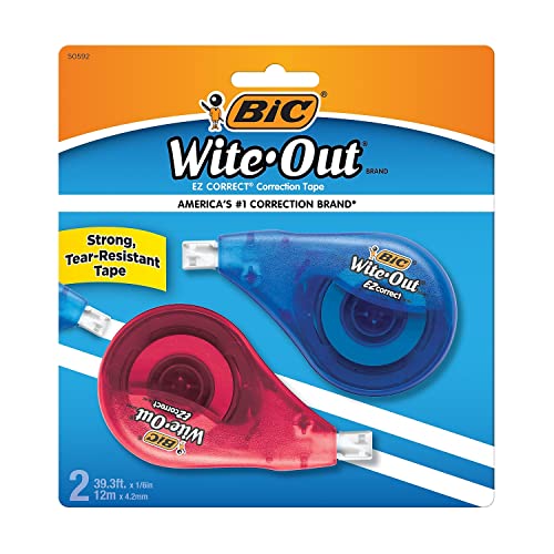 2 Pack BIC Wite-Out EZ Correct Correction Tape