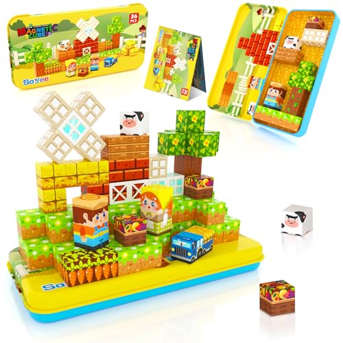 Magnetic Building Tiles STEM Toddler Toy Set