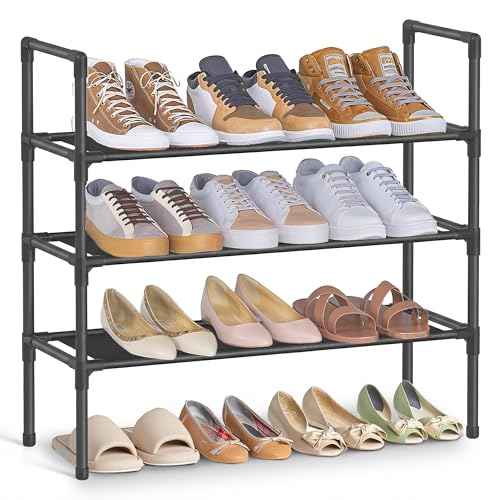 SONGMICS 3-Tier Metal Shoe Rack Organizer