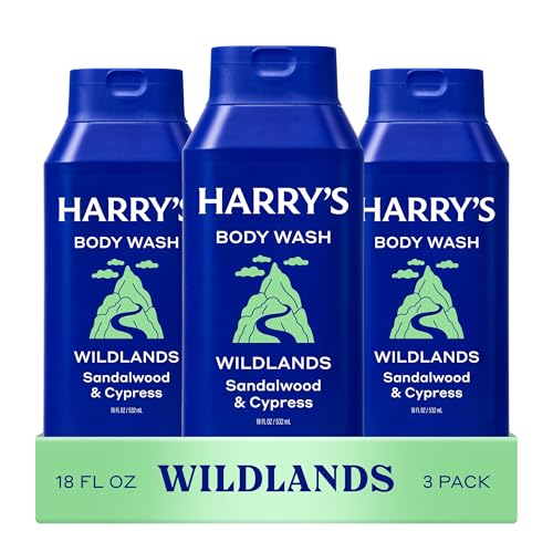 3 Pack Harry's Wildlands Body Wash 18 fl oz