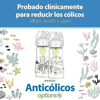 Dr. Brown's Anti-Colic Wide-Neck Baby Bottles 2-Pack