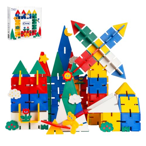 58 Piece Magnetic Building Tiles Set