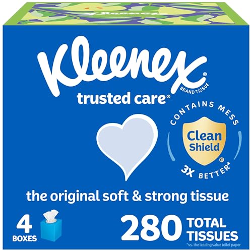4 Pack Kleenex Facial Tissues 2-Ply 70 Count
