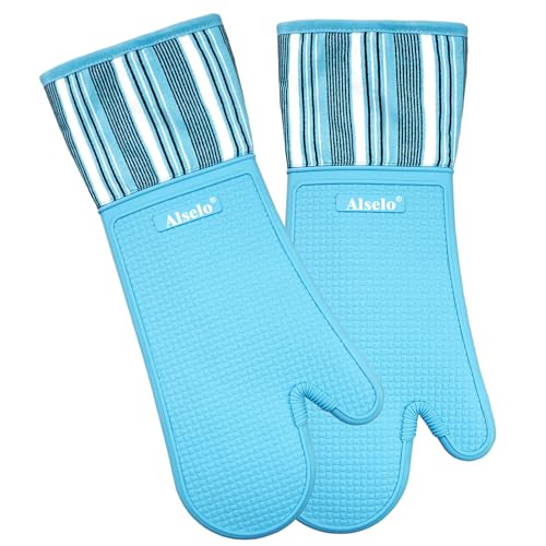 2 Pack Extra Long Heat Resistant Oven Mitts