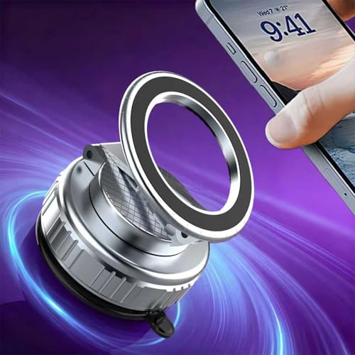 Magnetic Car Phone Holder with Suction Cup Mount