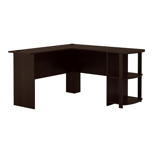 Ameriwood Home Dakota L-Desk with Bookshelves, Espresso