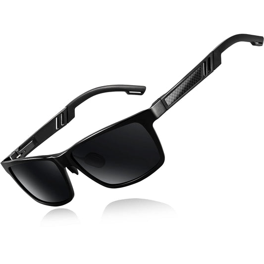 BIRCEN Mens Sunglasses Polarized UV Protection: Classic Shades for Men Driving Fishing with Al-Mg Metal Frame