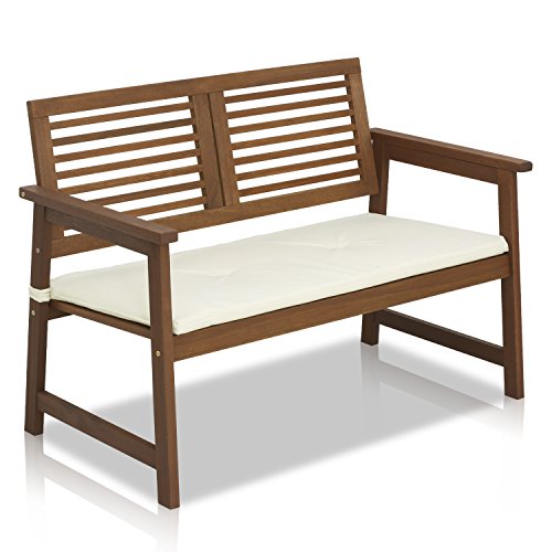 Outdoor Hardwood Bench with Teak Oil Finish