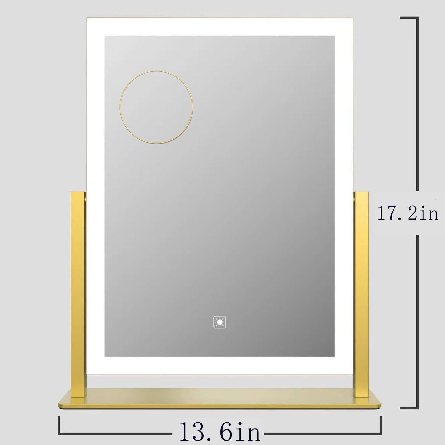 Large LED Makeup Mirror with Lights and Magnification