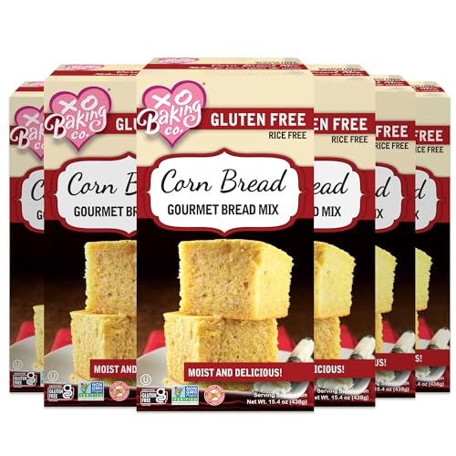 6 Pack Gluten Free Cornbread Mix, Non-GMO, Kosher