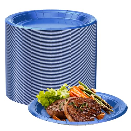 100 Pack 7-Inch Disposable Paper Dessert Plates